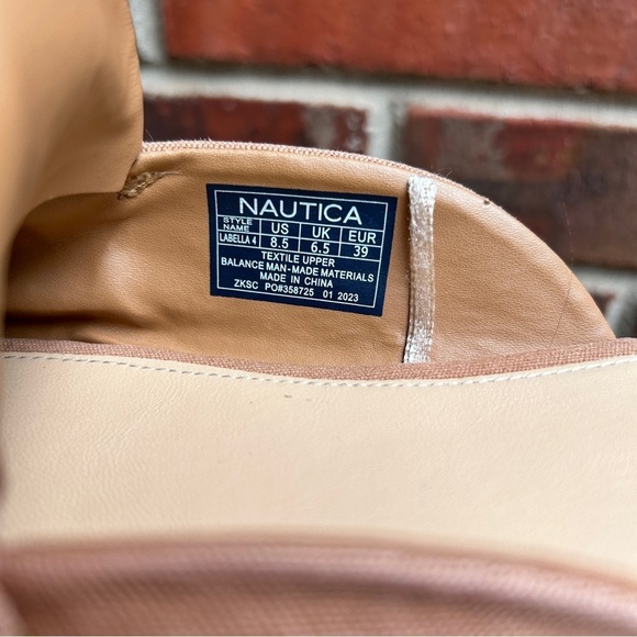 NAUTICA women’s Slides Size 8.5 Mules Tan comfortable casual easy slip on - Picture 6 of 8